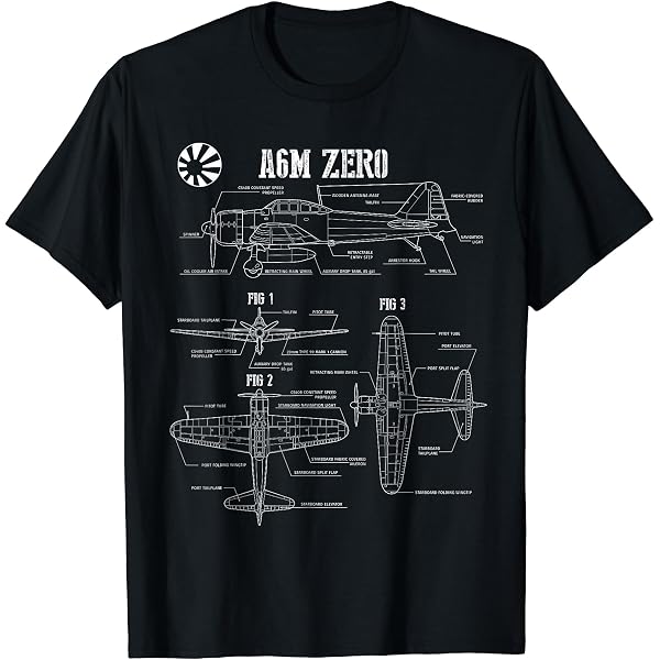 Amazon | 面白いtシャツ ゼロ戦 零戦 戦闘機 ミリタリー メンズ 飛行機